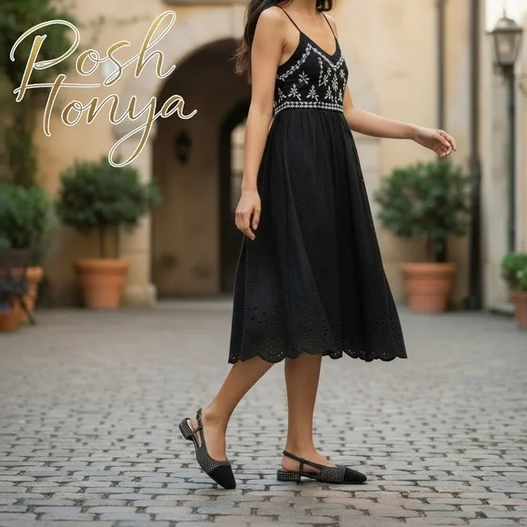 NWT Sam Edelman Kara Black Boucle Tweed Slingback Flats Size 6 Office Chic - Picture 15 of 15